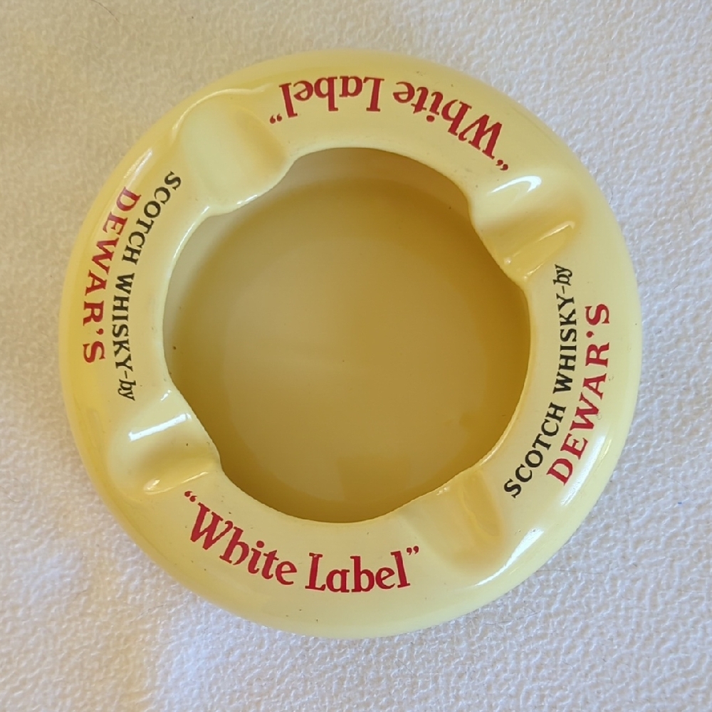 Mid Century Modern Dewar's Scotch Whisky Ashtray.